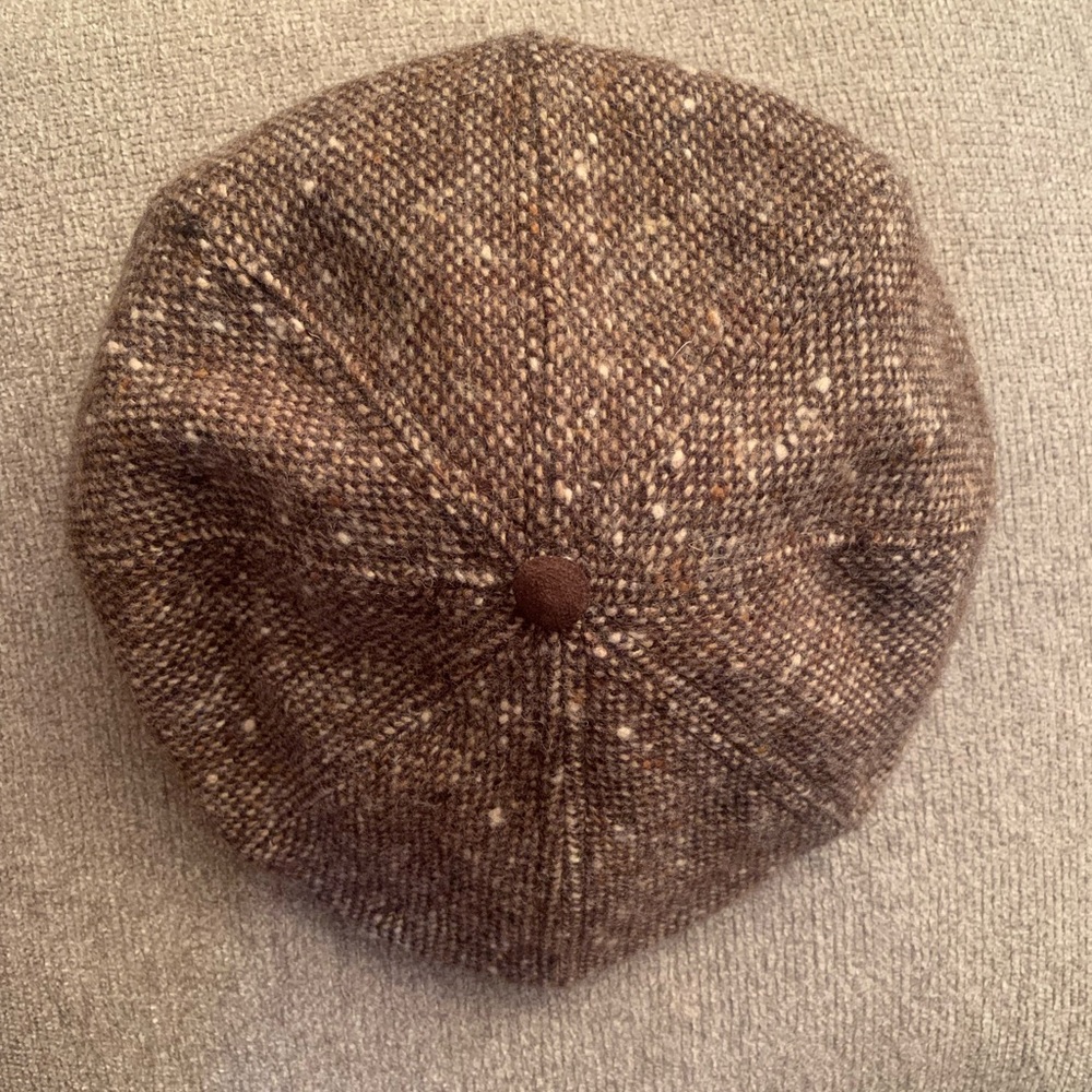 Vintage Goorin Bros Woolrich Woolen Mills Flat Speckled Tweed Newsboy Cap Brown